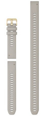 Curea Garmin QuickFit Strap 20mm, silicon, alb, cataramă aurie (Fenix 7S/6S/5S) set de 3buc