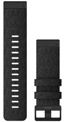 Curea Garmin QuickFit 26mm, din nailon, gri închis, cataramă neagră (Fenix 7X/6X/5X, Tactix aj.)