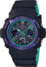 Casio G-Shock Original AWG-M100SBL-1AER 90s Color Blue and Purple Accent Series