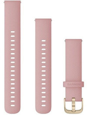 Curea Garmin Quick Release 18 mm, silicon roz, cataramă aurie  (Venu 2S, Vivoactive 4S, Vivomove 3S) + partea extinsă