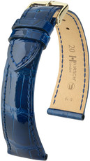 Curea albastru închis din piele Hirsch London M 04307180-1 (Piele de aligator) Hirsch selection