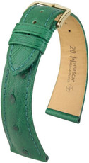 Curea verde din piele Hirsch Massai Ostrich L 04262040-1 (Piele de ștruț) Hirsch Selection