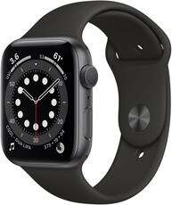 Apple Watch Series 6 GPS, 40 mm, carcasă din aluminiu gri cosmic cu o curea sport neagră