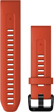 Curea Garmin QuickFit 20mm, silicon, roșu, cataramă neagră (Fenix 7S/6S/5S)