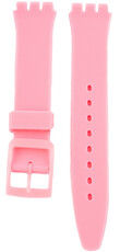 Curea unisex roz din silicon pentru ceas Swatch