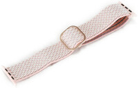 Curea pentru Apple Watch, nailon, roz, cataramă rosegold (carcase 42/44/45mm)