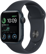 Apple Watch SE (2022) GPS, 40mm, carcasă din aluminiu culoare închisă, curea sport