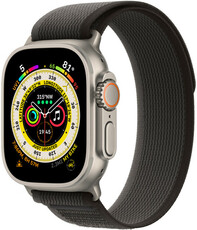 Apple Watch Ultra, GPS + Cellular, 49 mm, curea gri-neagră "Trail loop" (M/L)