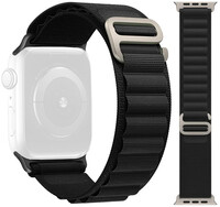 Curea pentru Apple Watch, textilă, neagră (pentru carcase de 49/45/44 mm)