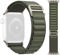 Curea pentru Apple Watch, material textil, verde (pentru carcase 49/45/44mm)