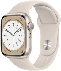 Apple Watch Series 8, GPS, 41 mm, carcasă din aluminiu alb, curea Nike (dezambalate)
