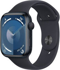 Apple Watch Series 9, GPS, carcasă din aluminiu de 41 mm Dark Ink, curea sport M/L