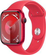 Apple Watch Series 9, GPS, carcasă din aluminiu roșu de 45 mm (PRODUCT) RED, curea sport M/L