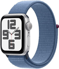 Apple Watch SE (2023) GPS 40 mm carcasă din aluminiu argintiu cu curea sport Ice Blue