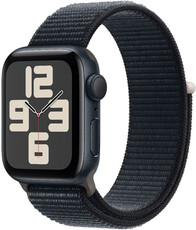 Apple Watch SE (2023) GPS 40mm cu carcasă din aluminiu Dark Ink cu șnur sport Dark Ink