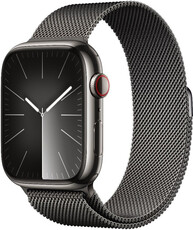 Apple Watch Series 9 GPS + Cellular 45mm Carcasă din oțel inoxidabil grafit cu carcasă din oțel inoxidabil cu tensiune Milanese Grafit