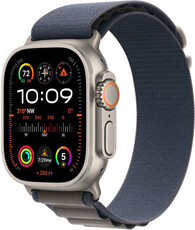 Apple Watch Ultra 2 GPS + Cellular, carcasă din titan de 49 mm cu tensiune Blue Alpine - L