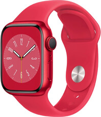 Apple Watch Series 8, GPS, 41 mm Carcasă din aluminiu, roșu, curea împletită
