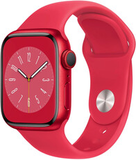 Apple Watch Series 8, GPS + Cellular, 45 mm Carcasă din aluminiu, roșu, curea împletită