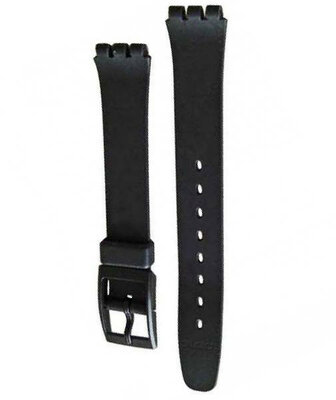 Curea neagră din plastic pentru ceas de damă Swatch AL0000 14mm