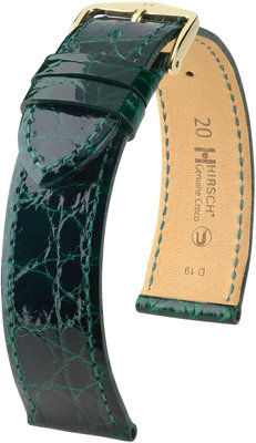 Curea verde din piele Hirsch Genuine Croco L 18920840-1 (Piele de crocodil) Hirsch selection