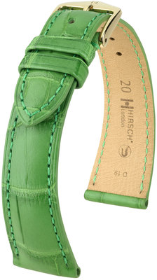 Curea verde din piele Hirsch London M 04307142-1 (Piele de aligator) Hirsch selection
