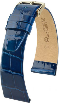 Curea albastru închis din piele Hirsch Prestige L 02207080-1 (Piele de aligator) Hirsch Selection