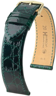Curea verde din piele Hirsch Genuine Croco L 01808040-1 (Piele de crocodil) Hirsch Selection