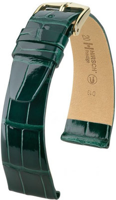 Curea verde din piele Hirsch Prestige L 02207041-1 (Piele de aligator) Hirsch Selection
