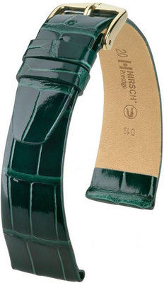 Curea verde din piele Hirsch Prestige M 02307141-1 (Piele de aligator) Hirsch Selection