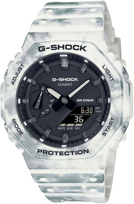 Casio G-Shock Original GAE-2100GC-7AER Grunge Snow Camo Series Carbon Core Guard (+ lunetă și curea de rezervă) (CasiOak)