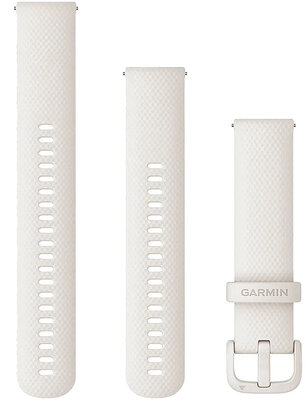 Curea Garmin Quick Release 20 mm, silicon, alb, cataramă albă, (Venu, Venu Sq, Venu 2 plus)+ partea extinsă