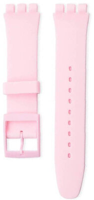 Curea unisex roz din silicon pentru ceas Swatch 17mm