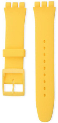 Curea unisex galbenă din silicon pentru ceas Swatch 17mm