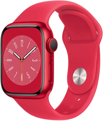 Apple Watch Series 8, GPS + Cellular, 41 mm, carcasă din aluminiu (PRODUCT)RED, curea împletită