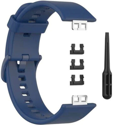Curea pentru Huawei Watch Fit, silicon, albastră + accesorii de rezervă