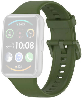 Curea pentru Huawei Watch Fit, silicon, verde + accesorii de rezervă