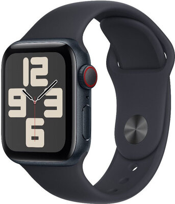 Apple Watch SE (2023) GPS + Cellular 40mm carcasă din aluminiu Dark Ink cu curea sport Dark Ink - S/M