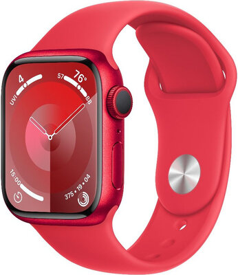 Apple Watch Series 9 GPS 41mm (PRODUCT)RED carcasă din aluminiu cu curea sport (PRODUCT)RED - M/L