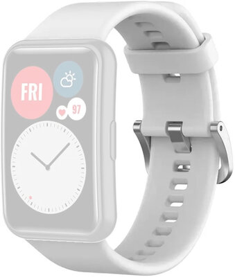 Curea pentru Huawei Watch Fit, silicon, alb + accesorii de schimb