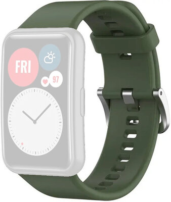 Curea pentru Huawei Watch Fit, silicon, verde închis + accesorii de schimb
