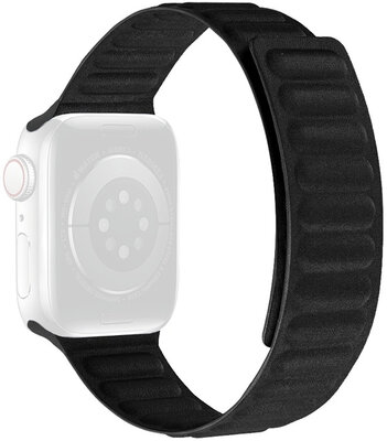 Curea pentru Apple Watch 42/44/45mm, curea textilă magnetică, negru