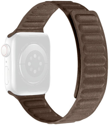 Curea pentru Apple Watch 42/44/45mm, curea textilă magnetică, maro
