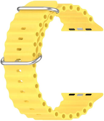 Curea pentru Apple Watch, silicon, galben (pentru carcasele de 42/44/45/49mm)