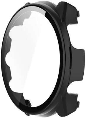 Husă de protecție cu sticlă pentru Garmin Forerunner 965 Husă de protecție cu glisieră, neagră