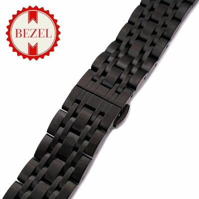 Brățară metalică neagră pentru ceas bărbați LUX-03
